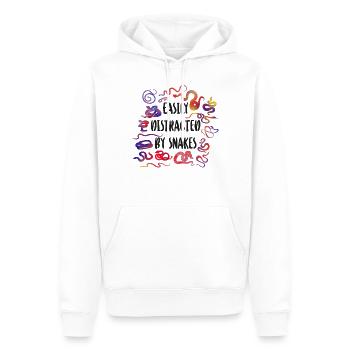 Snake Serpent Watercolor Easily - Männer Premium Bio Hoodie - Weiß - Vorne - Nico (187cm)