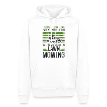 Lawn Mower Mowing Dad Father - Männer Premium Bio Hoodie - Weiß - Vorne - Nico (187cm)