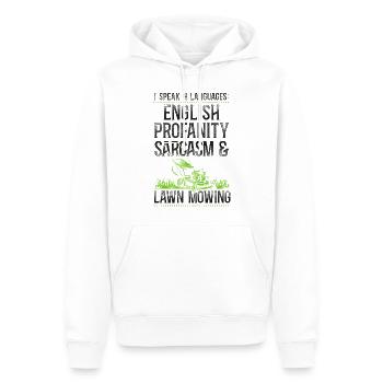 Lawn Mower Mowing Dad Father - Männer Premium Bio Hoodie - Weiß - Vorne - Nico (187cm)