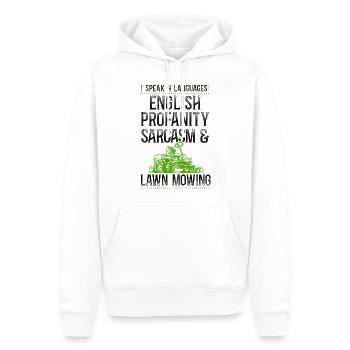 Lawn Mower Mowing Dad Father - Männer Premium Bio Hoodie - Weiß - Vorne - Nico (187cm)