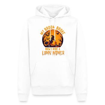 Lawn Mower Mowing Dad Father - Männer Premium Bio Hoodie - Weiß - Vorne - Nico (187cm)