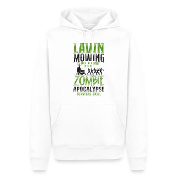Lawn Mower Mowing Dad Father - Männer Premium Bio Hoodie - Weiß - Vorne - Nico (187cm)