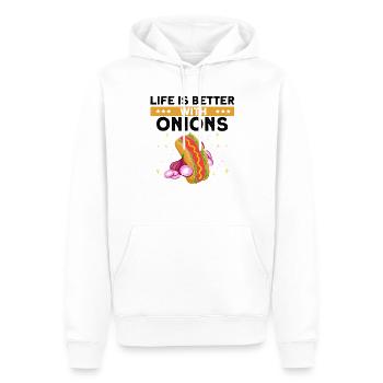 Hot Dog Love Hot Dog Potato Ketchup - Men’s Premium Organic Hoodie - white - Front - Nico (187cm)