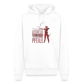 Archery Archery Archery Arrow - Men’s Premium Organic Hoodie - white - Front - Nico (187cm)