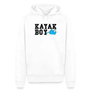 kayak boy - Männer Premium Bio Hoodie - Weiß - Vorne - Nico (187cm)