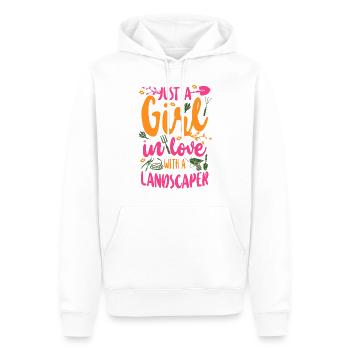 Paysagiste Aménagement Paysager - Sweat à capuche Premium bio Homme - blanc - Devant - Nico (187cm)