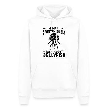 Je peux dire spontanément Jellyfish Lover Jellyfish - Sweat à capuche Premium bio Homme - blanc - Devant - Nico (187cm)