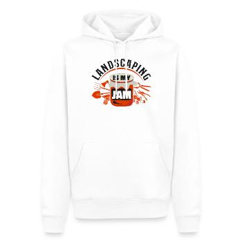 Paysagiste Aménagement Paysager - Sweat à capuche Premium bio Homme - blanc - Devant - Nico (187cm)