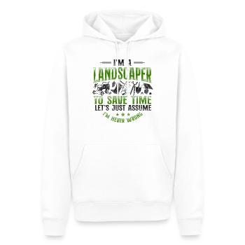 Landscaper Landscaping Landscape - Männer Premium Bio Hoodie - Weiß - Vorne - Nico (187cm)