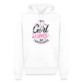 Paysagiste Aménagement Paysager - Sweat à capuche Premium bio Homme - blanc - Devant - Nico (187cm)