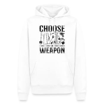 Paysagiste Aménagement Paysager - Sweat à capuche Premium bio Homme - blanc - Devant - Nico (187cm)