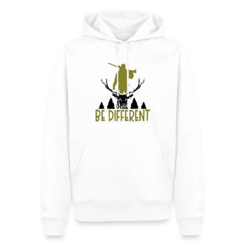 Animal Nature Montagne Chasse cerf Camping Camping Camper - Sweat à capuche Premium bio Homme - blanc - Devant - Nico (187cm)