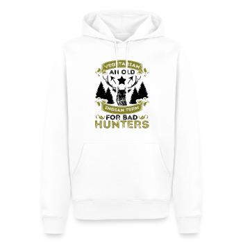 Vieux terme indien végétarien pour Bad Hunter - Sweat à capuche Premium bio Homme - blanc - Devant - Nico (187cm)