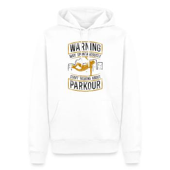 Parkour Free Running Traceur - Männer Premium Bio Hoodie - Weiß - Vorne - Nico (187cm)