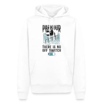 Parkour Free Running Traceur - Sweat à capuche Premium bio Homme - blanc - Devant - Nico (187cm)