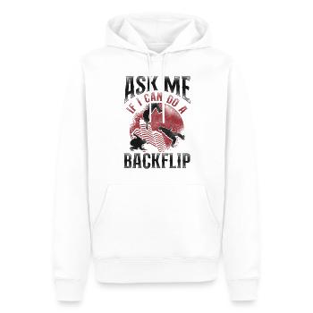 Parkour Free Running Traceur - Sweat à capuche Premium bio Homme - blanc - Devant - Nico (187cm)