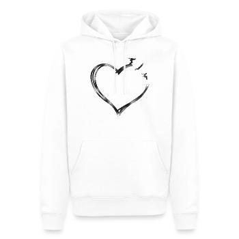 Parkour Free Running Traceur Heart - Men’s Premium Organic Hoodie - white - Front - Nico (187cm)