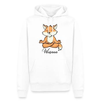 Auszeit Durchatmen Wusaaa Fuchs - Männer Premium Bio Hoodie - Weiß - Vorne - Nico (187cm)
