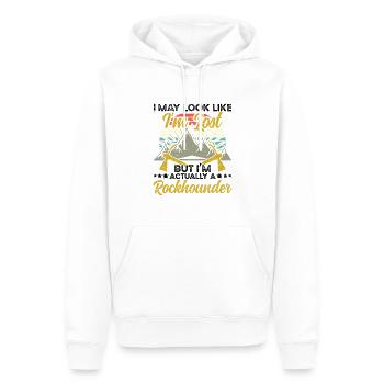 Géologie Je suis en fait Rockhounder Rock - Sweat à capuche Premium bio Homme - blanc - Devant - Nico (187cm)