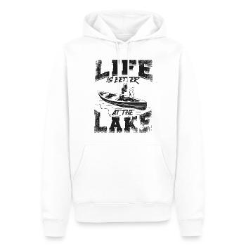 Canoe Canoeing Vintage Life Is - Men’s Premium Organic Hoodie - white - Front - Nico (187cm)