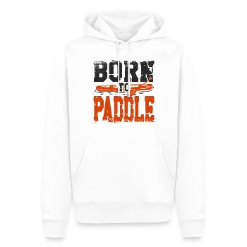 Canoe Canoeing Vintage Retro Born - Men’s Premium Organic Hoodie - white - Front - Nico (187cm)