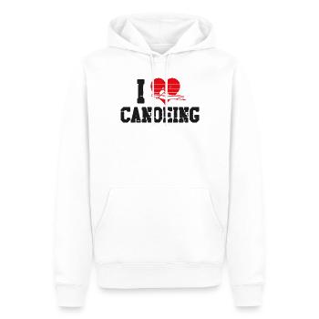 Canoe Canoeing Heart Vintage I - Männer Premium Bio Hoodie - Weiß - Vorne - Nico (187cm)