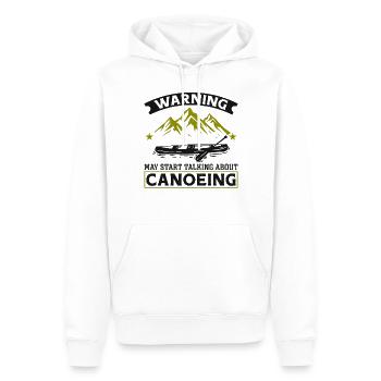 Canoe Canoeing Vintage Warning May - Men’s Premium Organic Hoodie - white - Front - Nico (187cm)