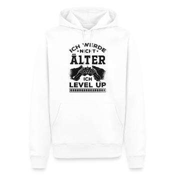 Ich werde nicht älter Ich Level Up Gaming - Männer Premium Bio Hoodie - Weiß - Vorne - Nico (187cm)