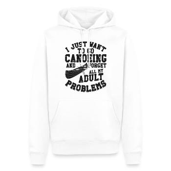 Canoe Canoeing Vintage I Just Want - Männer Premium Bio Hoodie - Weiß - Vorne - Nico (187cm)