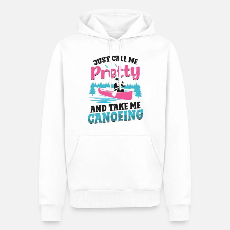 canoë canoë fille Appelez-moi simplement - Sweat à capuche Premium bio Homme - blanc