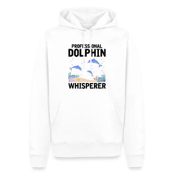 Professional Dolphin Whisperer Zooologist Sea Oze - Men’s Premium Organic Hoodie - white - Front - Nico (187cm)