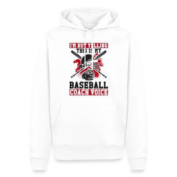 Entraîneur de fans de baseball Vintage Je ne suis pas - Sweat à capuche Premium bio Homme - blanc - Devant - Nico (187cm)