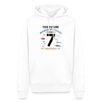 Meeresbiologie Geburtstagsparty 7 Jahre Sieben - Männer Premium Bio Hoodie - Weiß - Vorne - Nico (187cm)