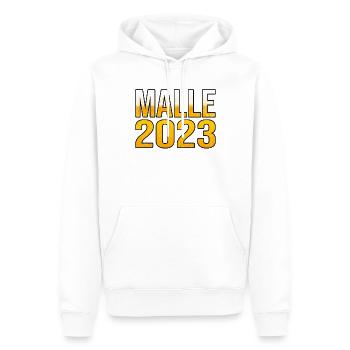 Malle 2023 - Männer Premium Bio Hoodie - Weiß - Vorne - Nico (187cm)