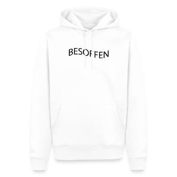 Mallorca Saufen Schriftzug - Männer Premium Bio Hoodie - Weiß - Vorne - Nico (187cm)