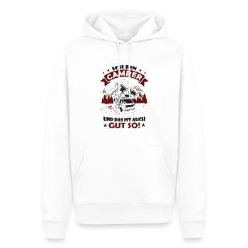 Ich bin Camper - Wohnmobil Womo - Männer Premium Bio Hoodie - Weiß - Vorne - Nico (187cm)