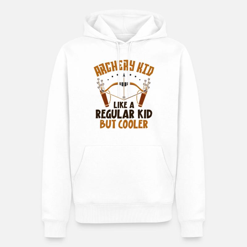 Archery Bow Archer Archery Kid - Männer Premium Bio Hoodie - Weiß