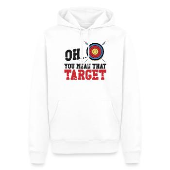 Archery Bow Archer Vintage Target - Men’s Premium Organic Hoodie - white - Front - Nico (187cm)