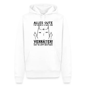Jobwechsel Neuer Job Abschied Abschiedsgeschenk - Männer Premium Bio Hoodie - Weiß - Vorne - Nico (187cm)