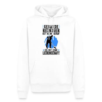 Gebäudereiniger ist kein Beruf Fensterputzer - Männer Premium Bio Hoodie - Weiß - Vorne - Nico (187cm)