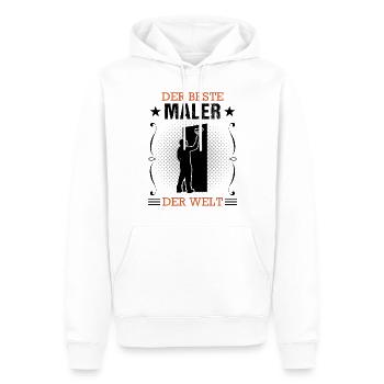 Maler Beruf Ausbildung Lackierer Geschenk - Männer Premium Bio Hoodie - Weiß - Vorne - Nico (187cm)