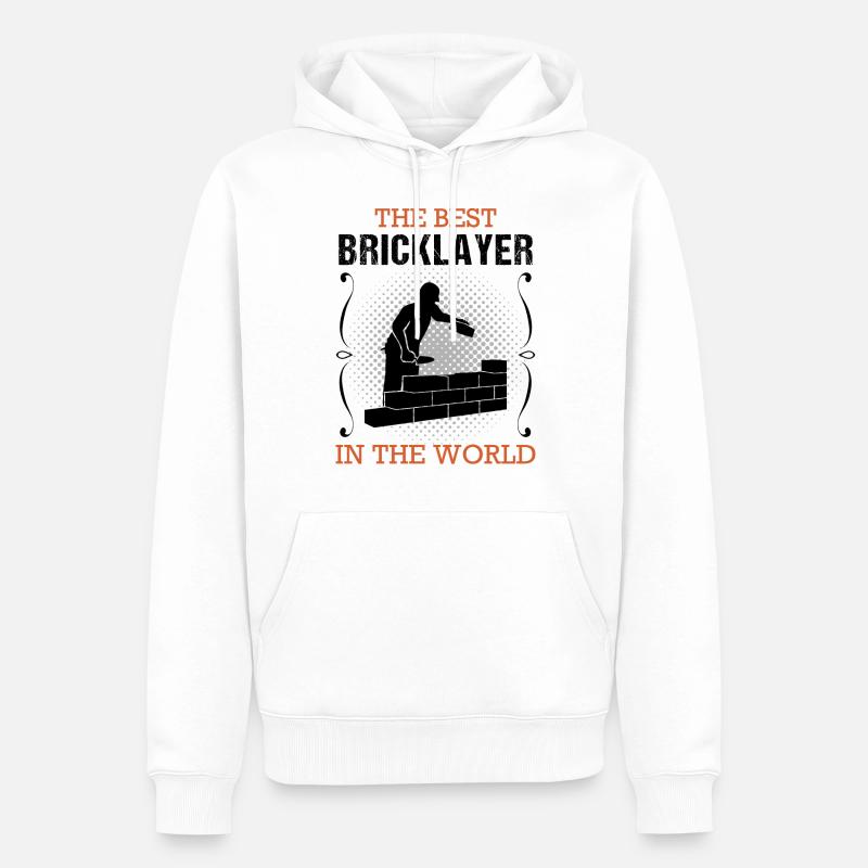 Bricklayer Builder Profession Training Gift - Men’s Premium Organic Hoodie - white