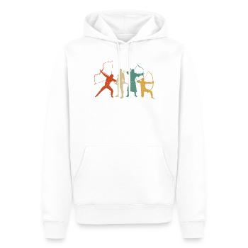 Archery Bow Archer Retro Vintage - Männer Premium Bio Hoodie - Weiß - Vorne - Nico (187cm)