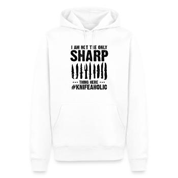 Messersammler Designs Messerfan Messermacher - Männer Premium Bio Hoodie - Weiß - Vorne - Nico (187cm)