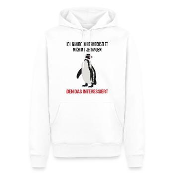 Pinguin Sarkastischer Spruch Lustiges Geschenk - Männer Premium Bio Hoodie - Weiß - Vorne - Nico (187cm)