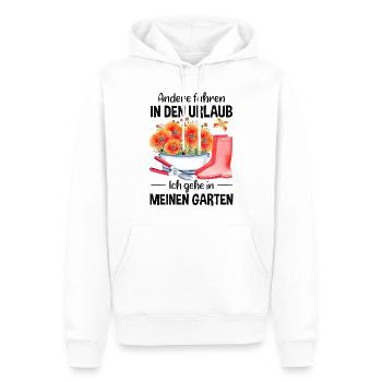 Garten Urlaub Lustiger Spruch Gärtner Geschenkidee - Männer Premium Bio Hoodie - Weiß - Vorne - Nico (187cm)