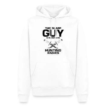 Messersammler Designs Messerfan Messermacher - Männer Premium Bio Hoodie - Weiß - Vorne - Nico (187cm)