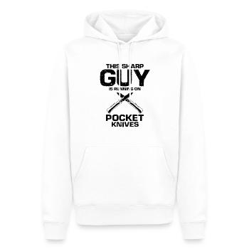 Messersammler Designs Messerfan Messermacher - Männer Premium Bio Hoodie - Weiß - Vorne - Nico (187cm)