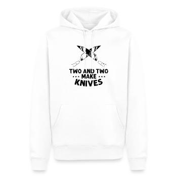 Leben ist besser mit Messer Messersammler - Männer Premium Bio Hoodie - Weiß - Vorne - Nico (187cm)