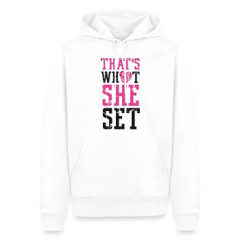Volleyball Player Team Girl That's - Men’s Premium Organic Hoodie - white - Front - Nico (187cm)